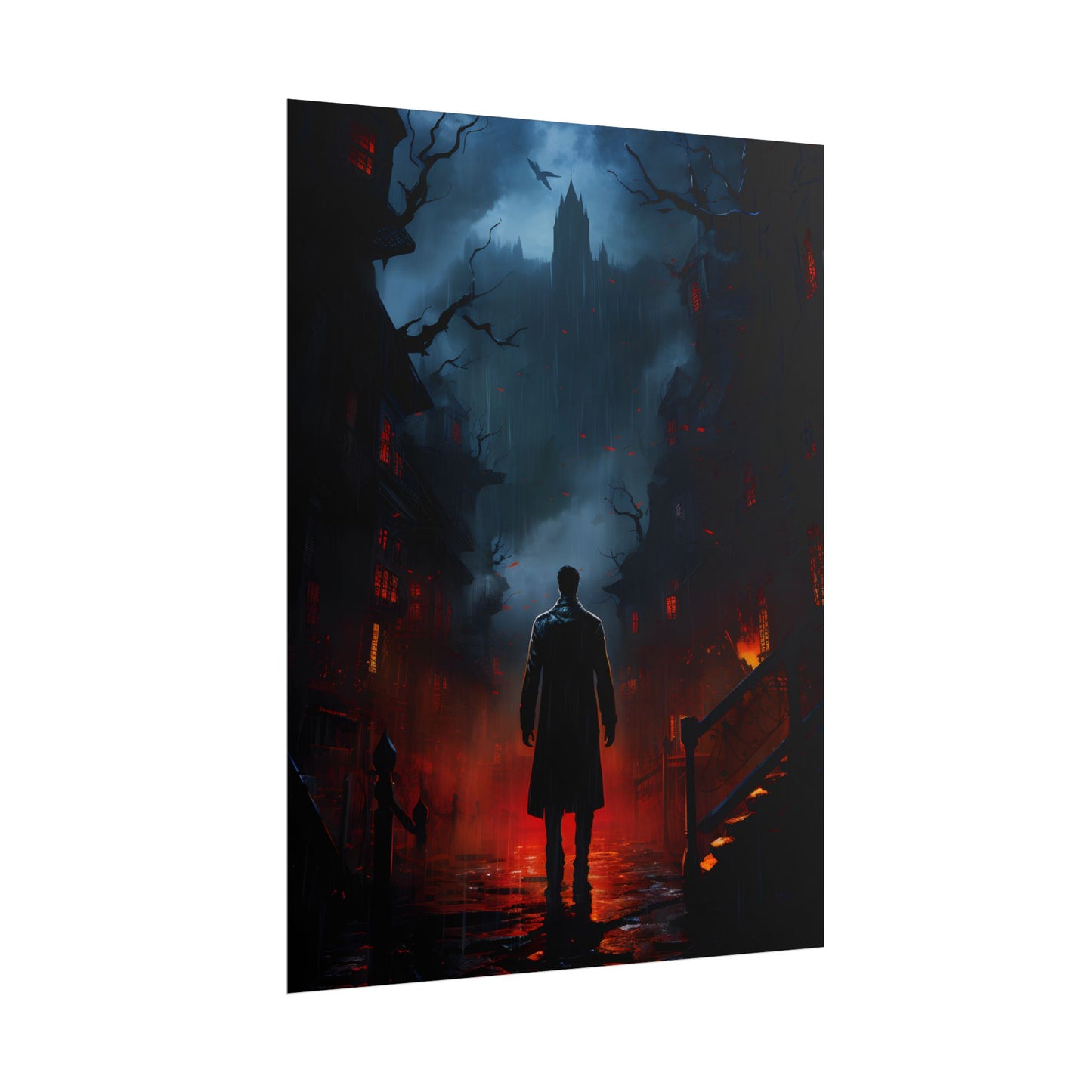 Urban Fantasy Noir: Nighttime Detective Artwork - Poster