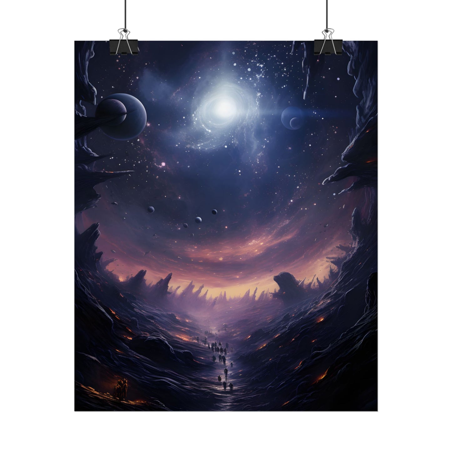 Black Hole Cosmic Art: A Planetary Masterpiece - Poster