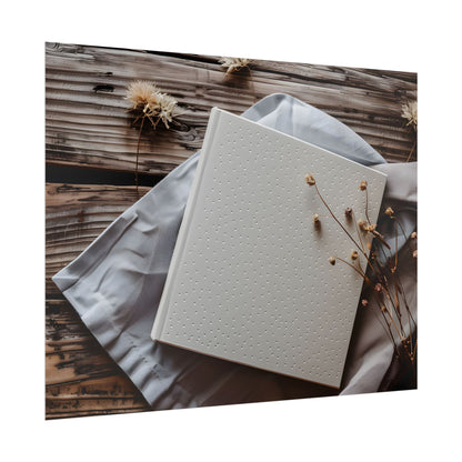 Minimalist Notebook with Embossed Dot Pattern - Poster