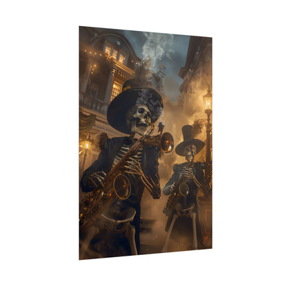 Victorian Skeleton Jazz Band: Lowbrow Artwork in Swing - Poster