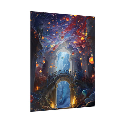 Celestial Art Gallery: Atmospheric Interior Space - Poster