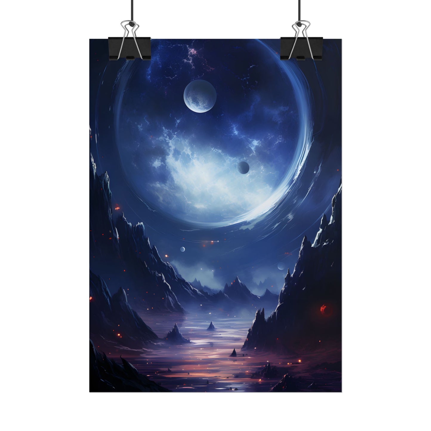 Cosmic Encounter: Black Hole Space Art - Poster