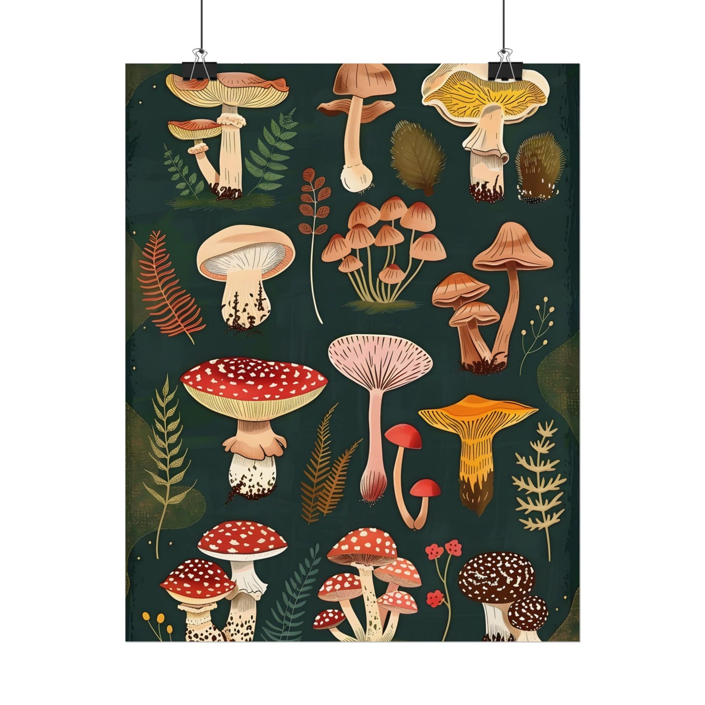 Vibrant Mushroom Poster: 2024 Batch - Poster