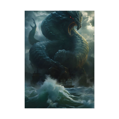 Mythic Sea Monster: Dark Ocean Artwork - Poster