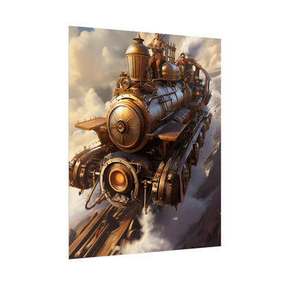 Steampunk Sky Liner Showdown: Thrilling Air Race - Poster
