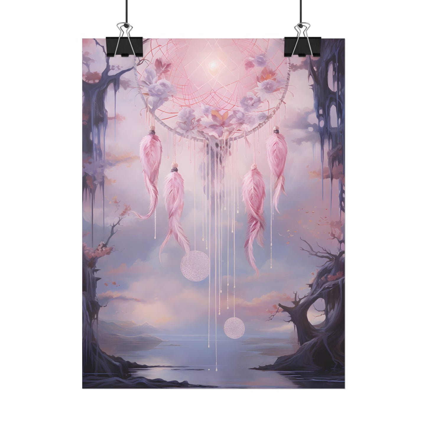Ethereal Dreamcatcher Realm: Surreal Dreamscape Art - Poster