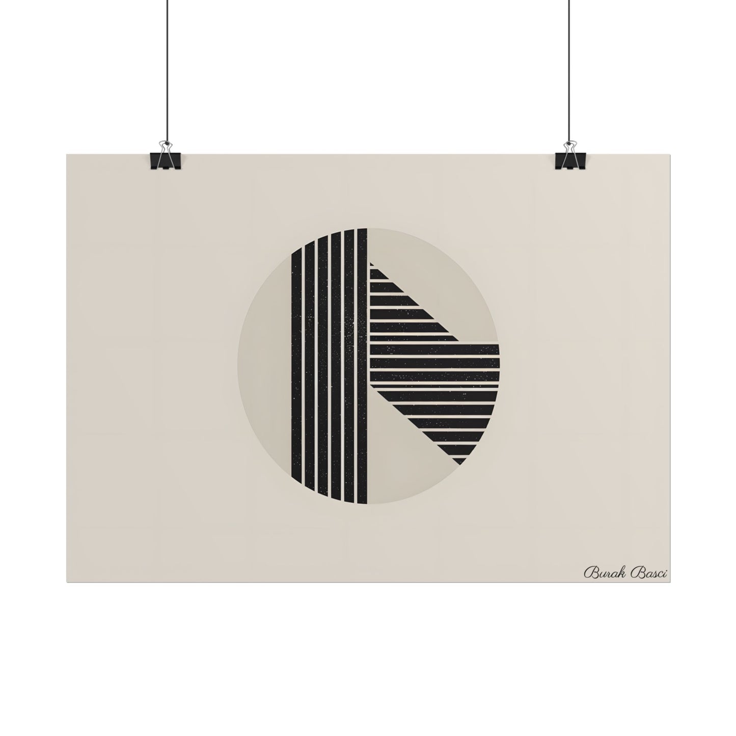 Modern Minimalist Poster: Bold Typography and Geometric Forms - Poster