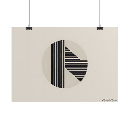 Modern Minimalist Poster: Bold Typography and Geometric Forms - Poster