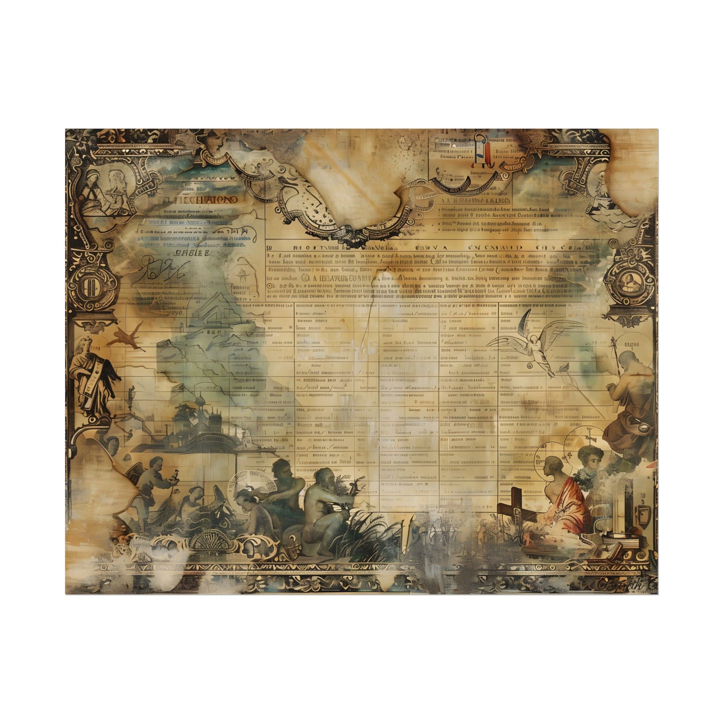 Vintage Biblical Scene: Medieval Art Poster - Poster