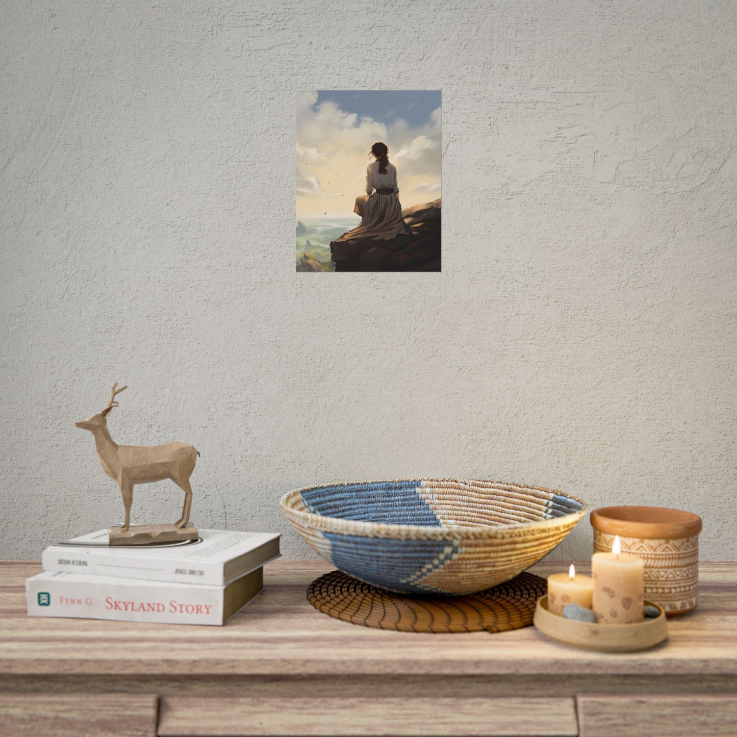 Handcrafted Earthy Orb: Artisan Textured Artwork - Poster