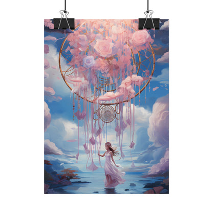 Dreamscape of Whispers: Ethereal Realm Digital Artwork - Poster