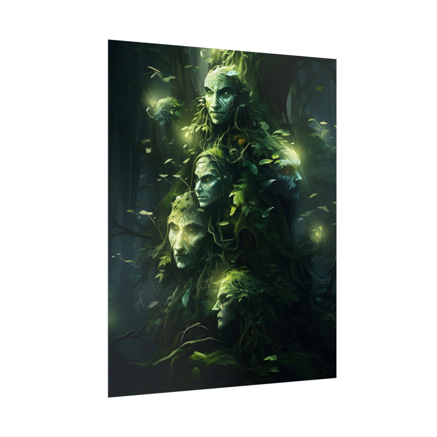 Mystical Morning Guardians: Ancient Forest Spirits - Poster