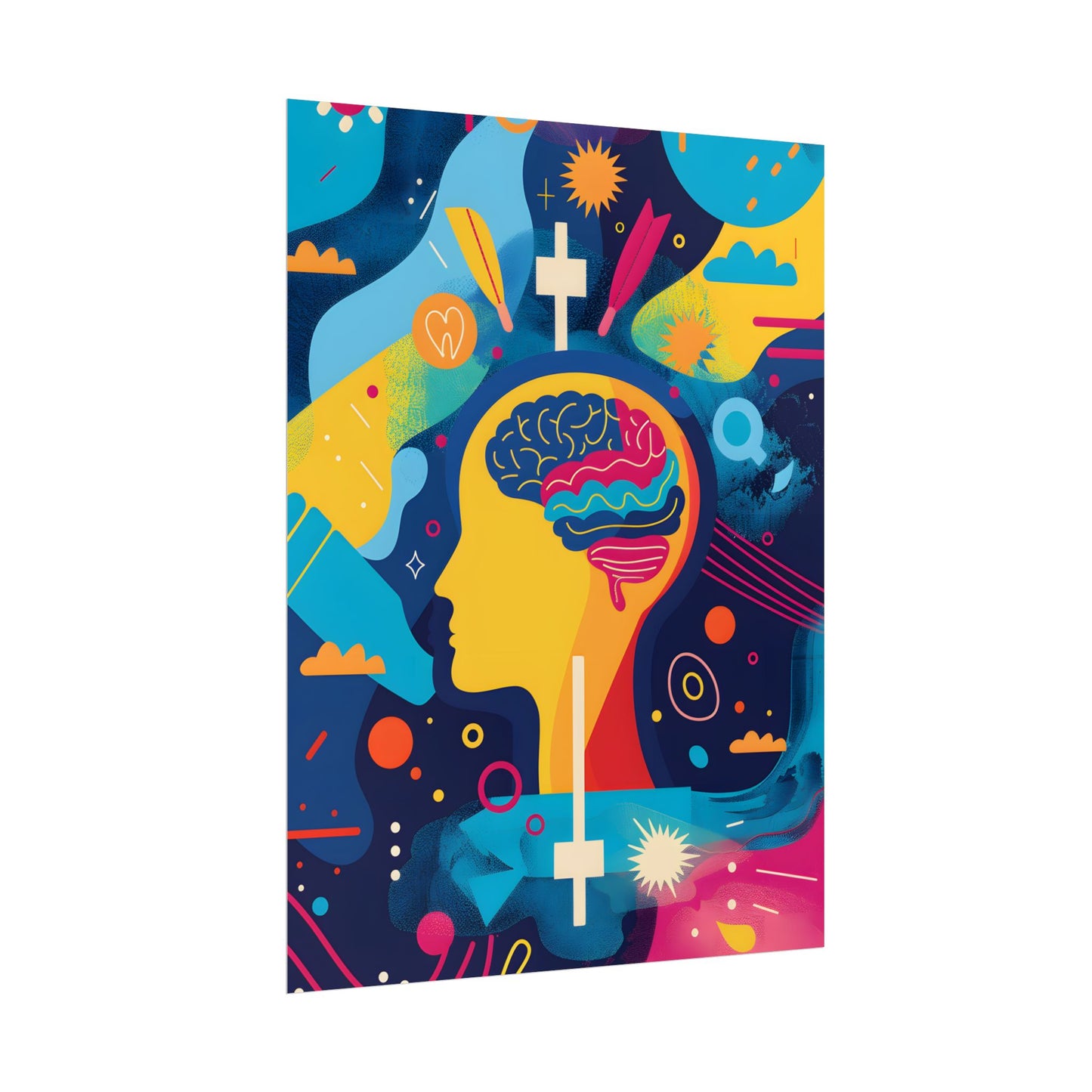 Vibrant Growth Mindset: Inspirational Quote on a Colorful Background - Poster