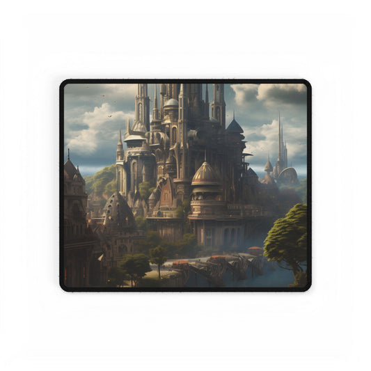 Breathtaking Floating City of Columbia: Aerial Artwork - Desk Mat