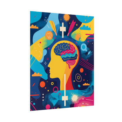 Vibrant Growth Mindset: Inspirational Quote on a Colorful Background - Poster