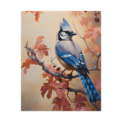 Autumn Oak Branch: Oil Painting Artwork - Poster