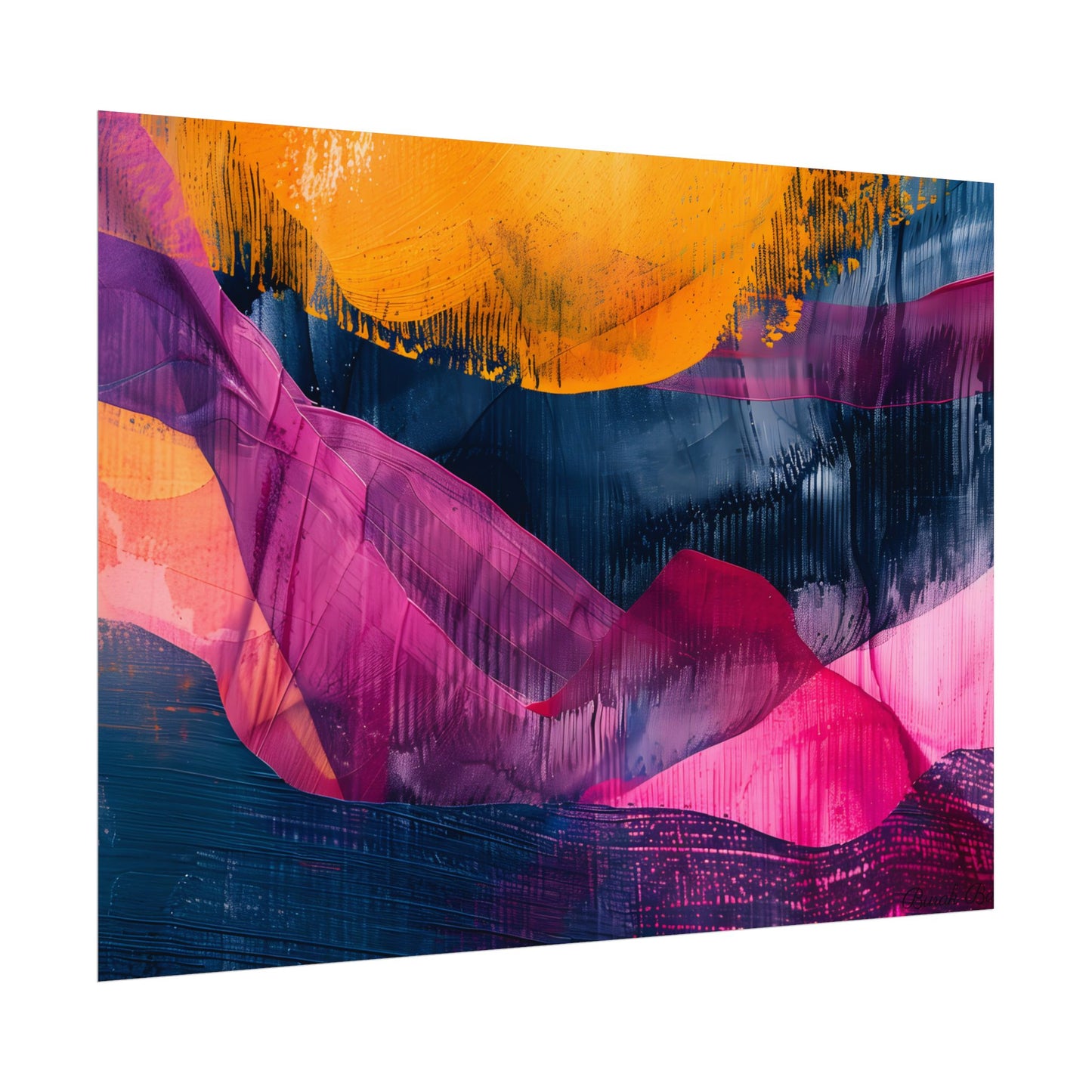 Vibrant Abstract Art: Organic Patterns in Modern Colors - Poster