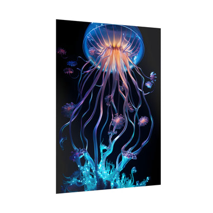 Bioluminescent Oceanic Ballet: A Mesmerizing Performance - Poster
