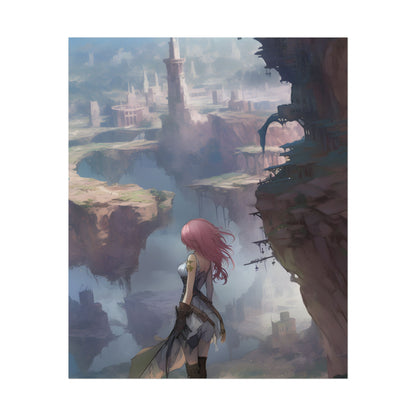 Vibrant Bird in Flight: Anime Style Digital Art - Poster