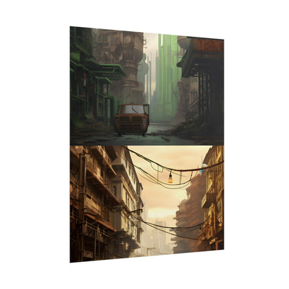 Steampunk Post-Apocalypse: Ruins of a Thriving City - Poster