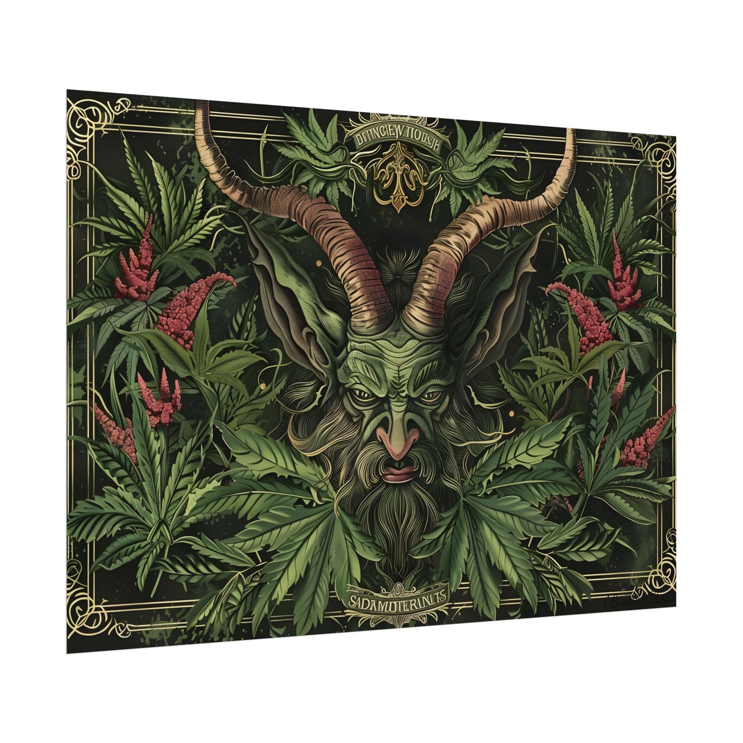 Victorian Devil: Dark Ominous Illustration - Poster