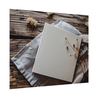 Minimalist Notebook with Embossed Dot Pattern - Poster