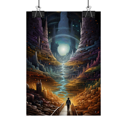 Space Explorer Journey: Astronaut in Cosmic Adventure - Poster
