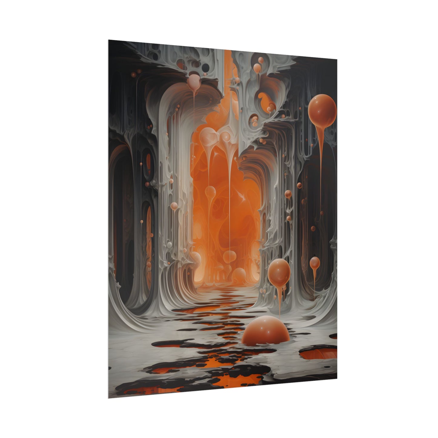 Surreal Fantasy: Tears in Reality with Portals Digital Art - Poster