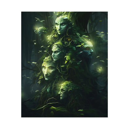 Mystical Morning Guardians: Ancient Forest Spirits - Poster