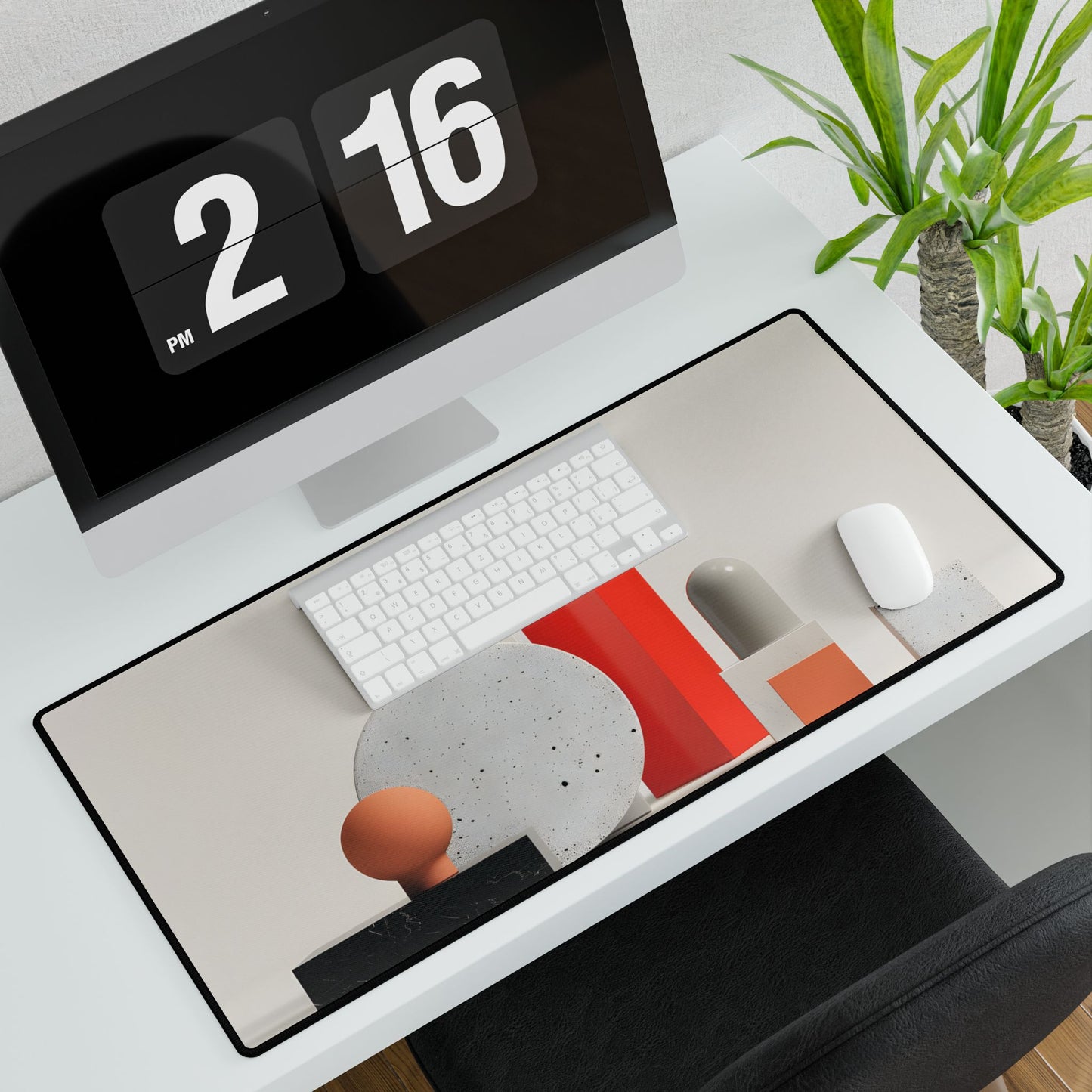 Minimalist Geometric Design: Modern Accessory Artwork - Desk Mat