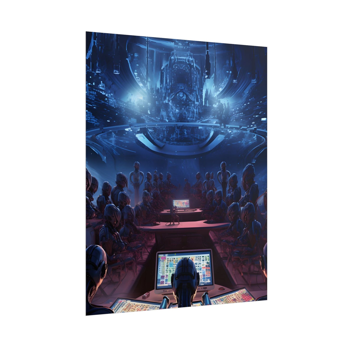 Futuristic Robot Orchestra: Musical Performance Art - Poster