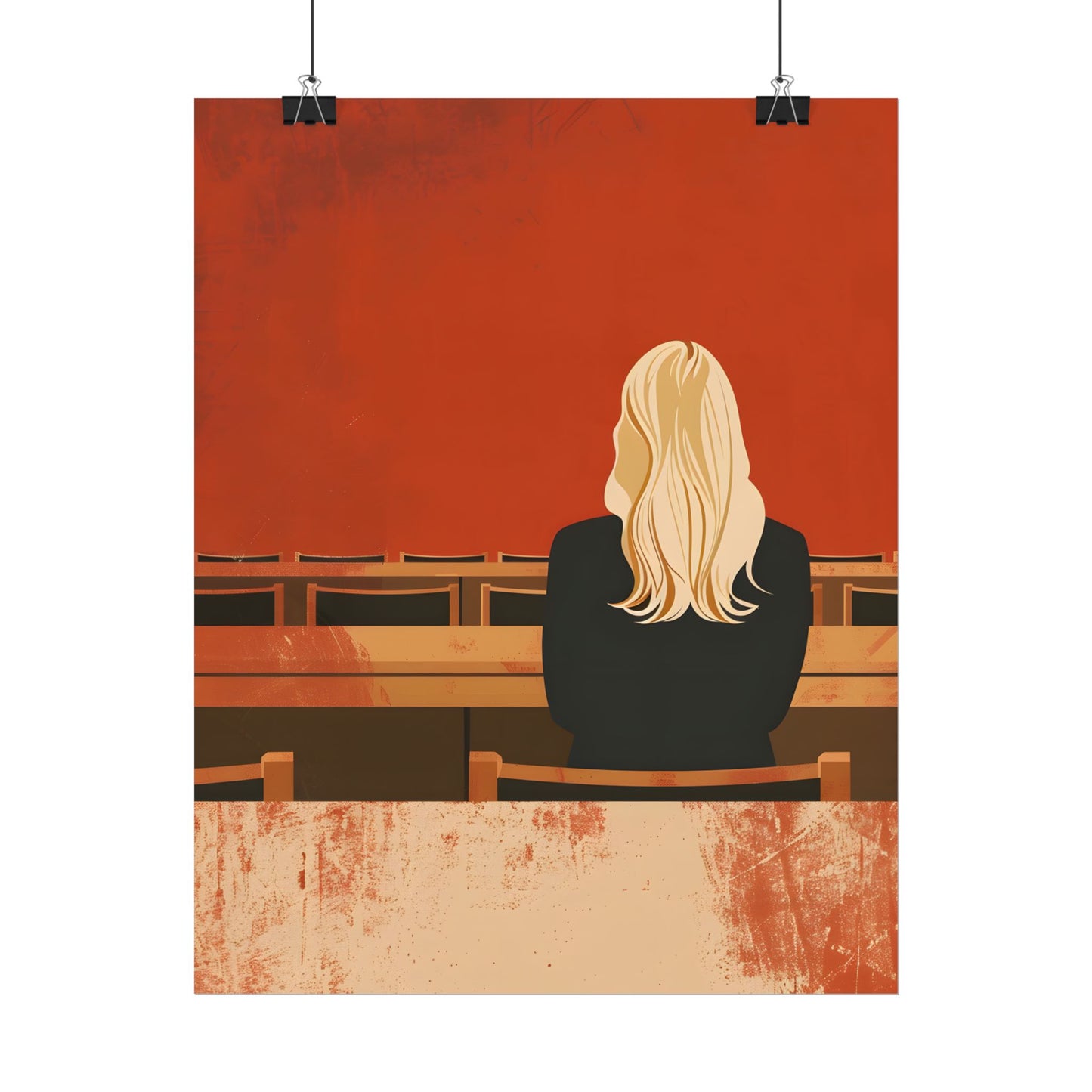 Minimalist Portrait: Blonde Woman in 20[4] Batch Poster Art - Poster