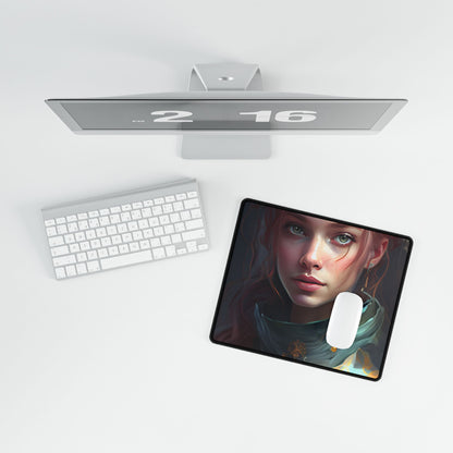 Astonishing Redhead Portrait: Vintage Artwork - Desk Mat