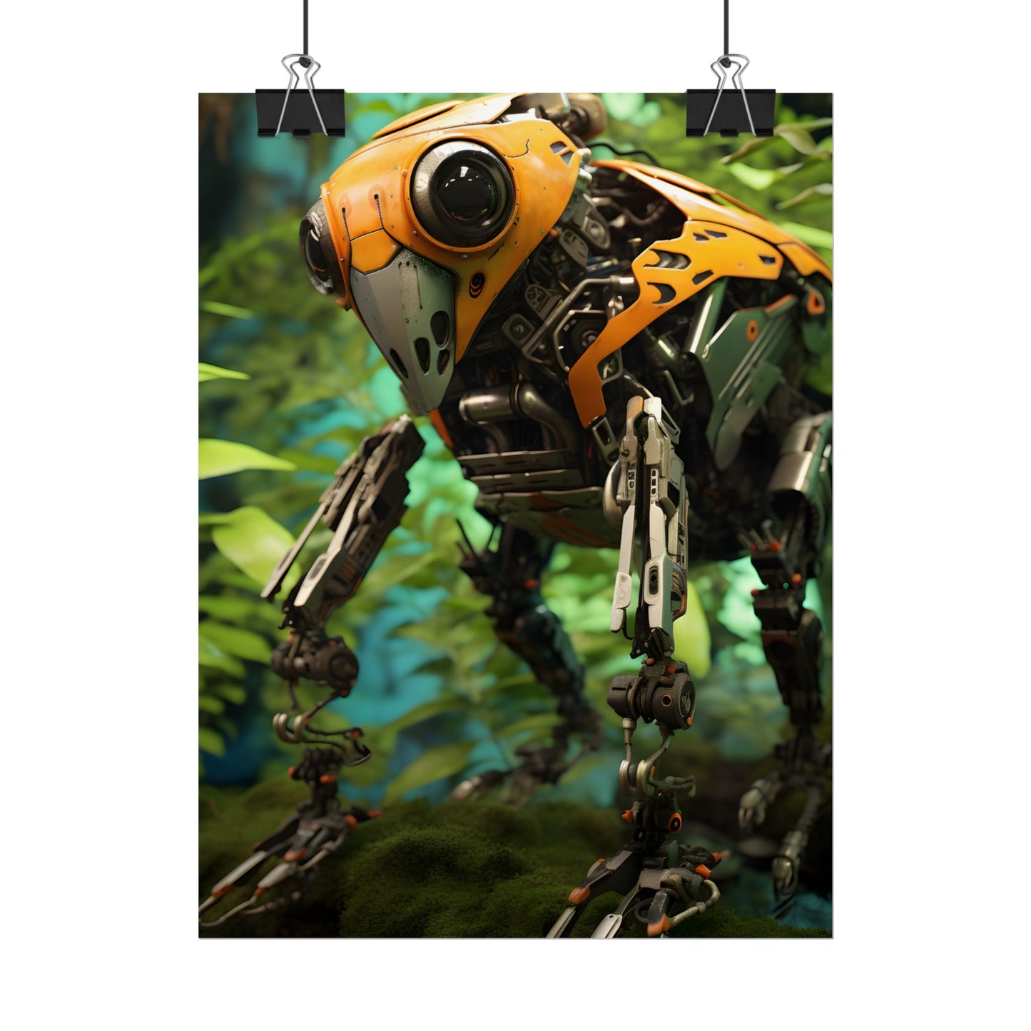 Robotic Wildlife Sanctuary: AI-Operated Guardian in Bloom - Poster
