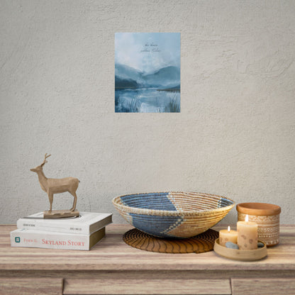 Peaceful Serenade: A Calming Landscape with Inspirational Quote - Poster