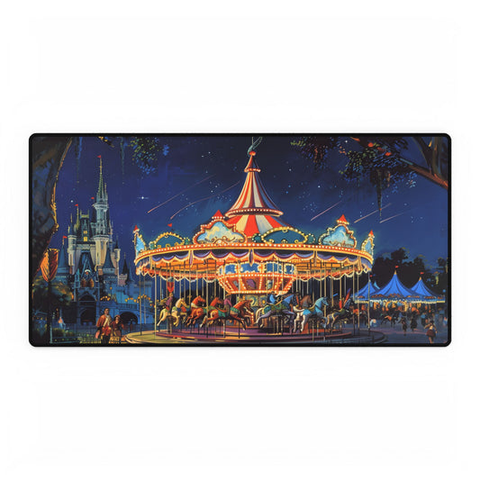 Vintage Disney Attraction Poster: Retro Theme Park Art - Desk Mat