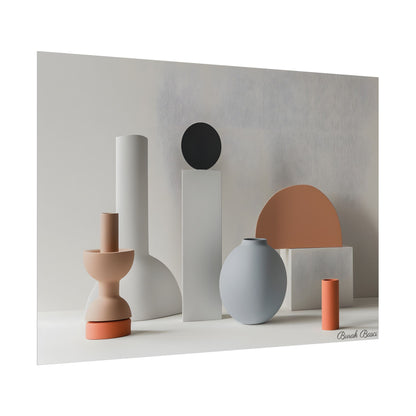 Minimalist Simple Geometric Jewelry: Close-Up View - Poster