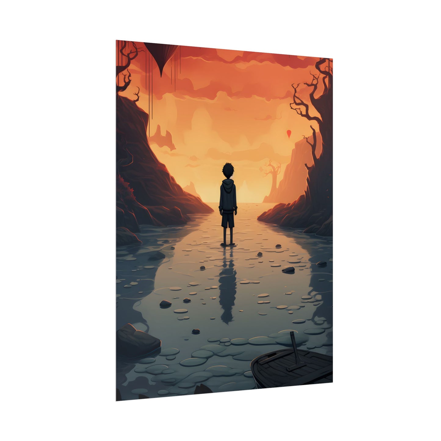 Outdoor Encounter: Two Friends in Nature - Artwork - Poster