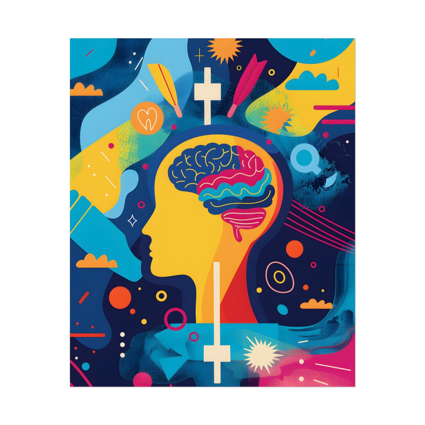 Vibrant Growth Mindset: Inspirational Quote on a Colorful Background - Poster