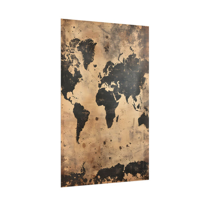 Timeless World Map: Elegant Artwork - Poster