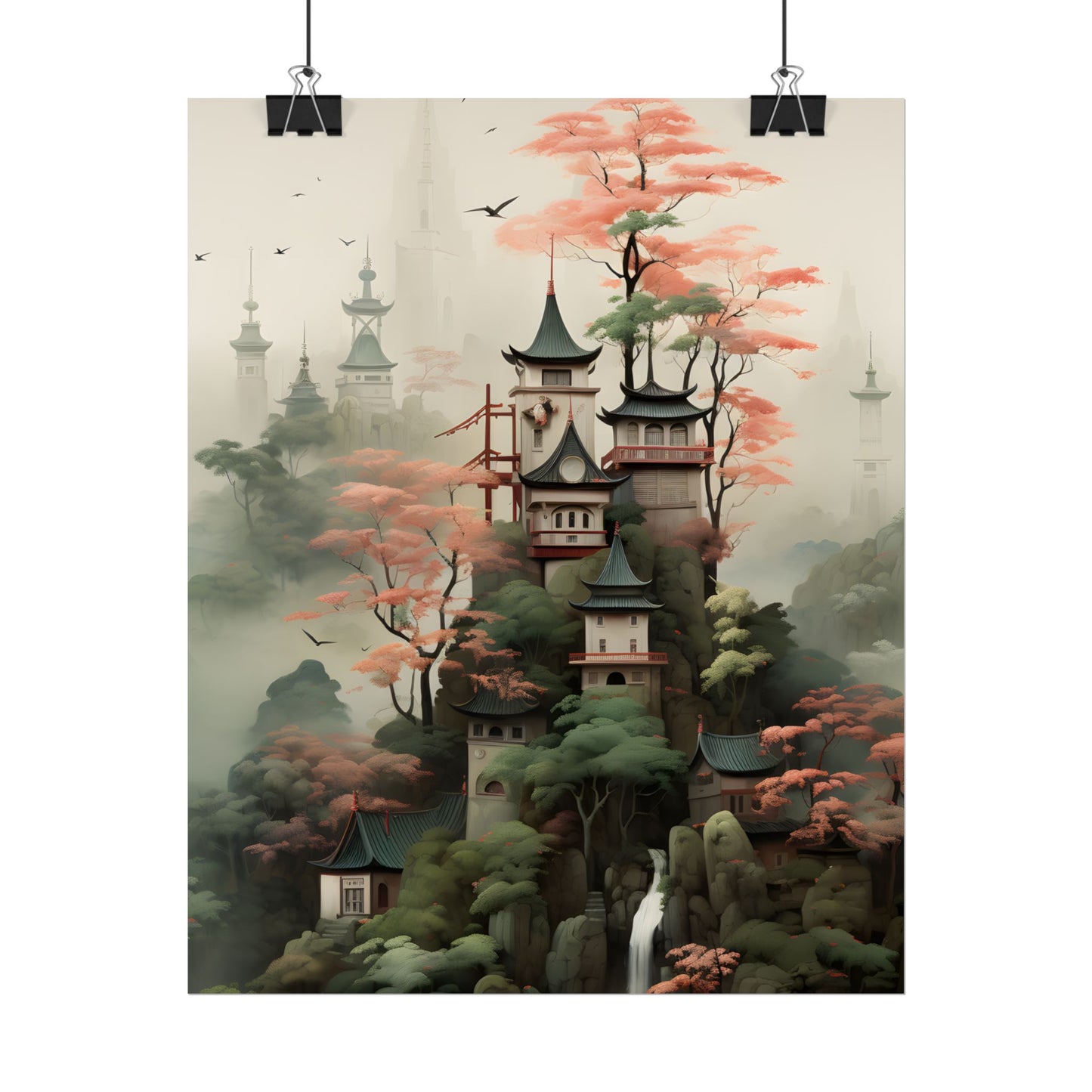 Post-Impressionist Landscape Masterpiece: Ash Magenta Dreams - Poster