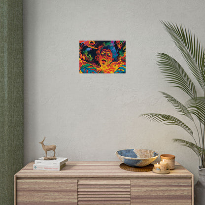Whimsical Reading Moment: Cartoonish Illustration - Poster