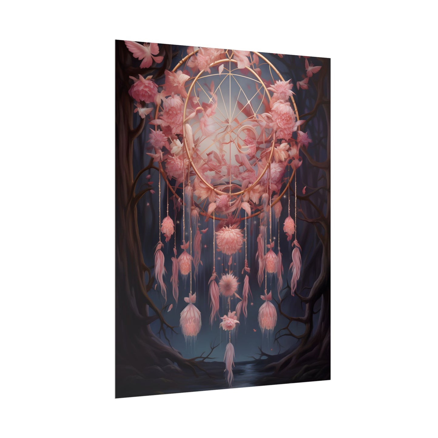 Ethereal Dreamcatcher Realm: Surreal Landscape Art - Poster