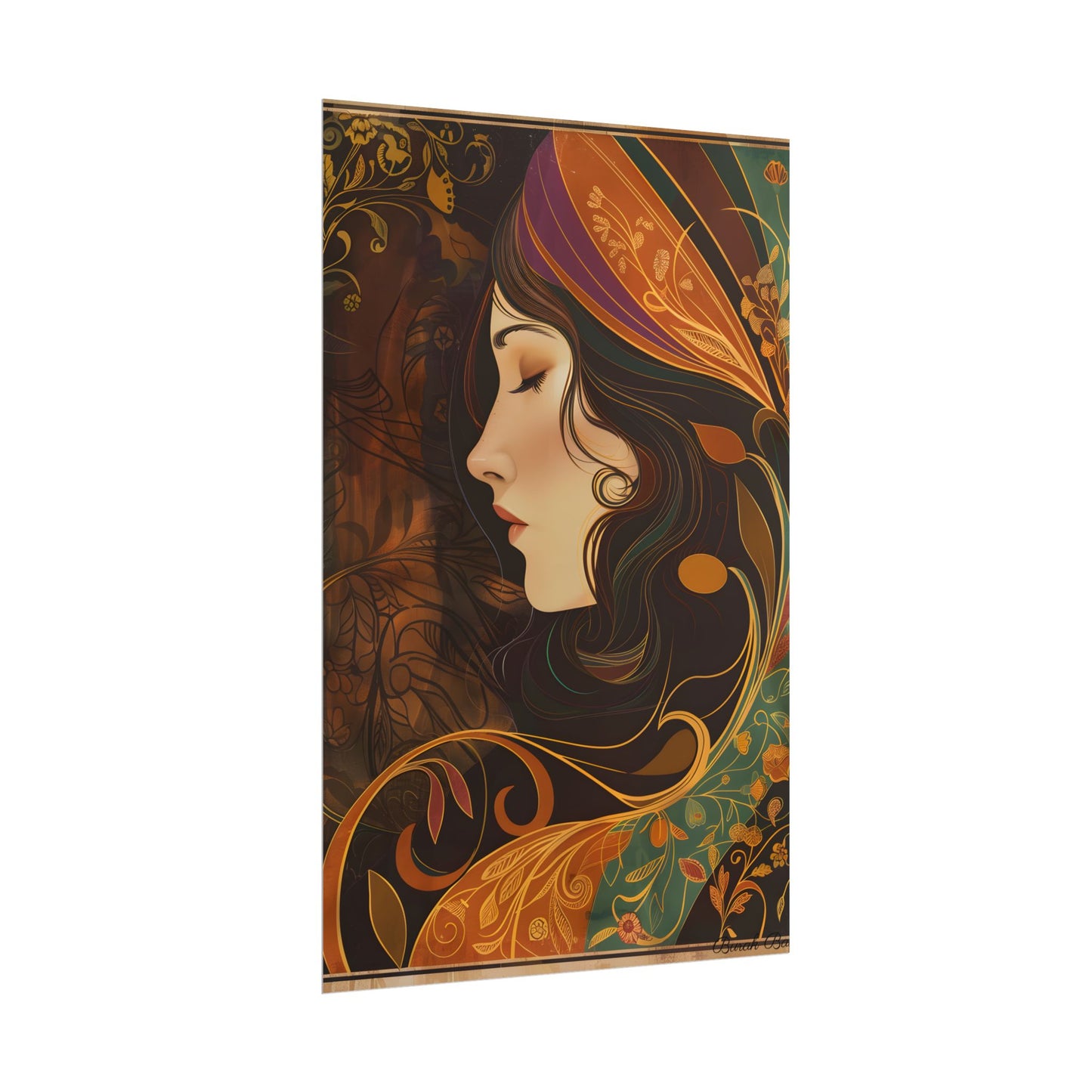 Vintage Art Nouveau Poster: Elegant Design - Poster