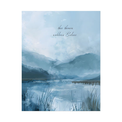 Peaceful Serenade: A Calming Landscape with Inspirational Quote - Poster