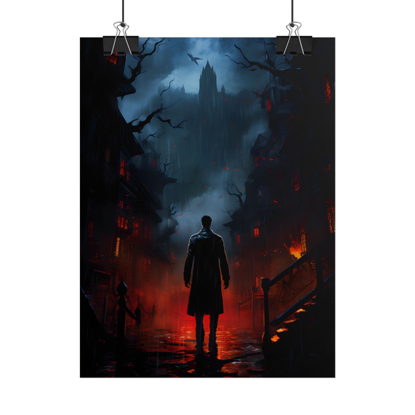 Urban Fantasy Noir: Nighttime Detective Artwork - Poster