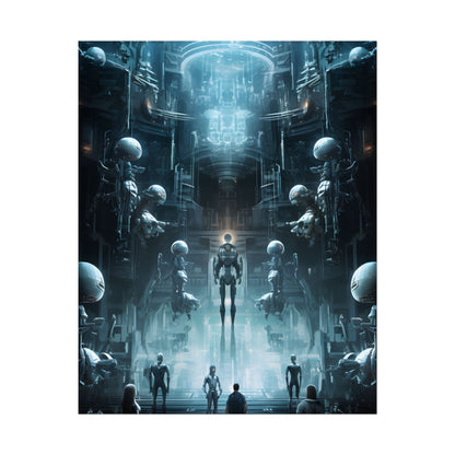 Robotic Orchestra: Minimalist Auditorium Scene - Poster
