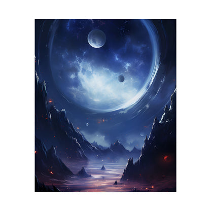 Cosmic Encounter: Black Hole Space Art - Poster