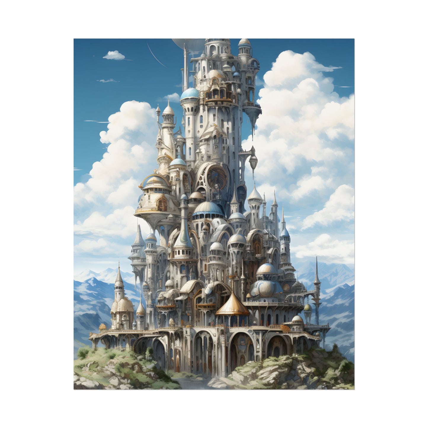 Floating City Columbia 6: Breathtaking Modern Cityscape - Poster