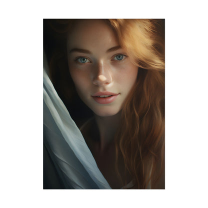 Close-Up Portrait: Bright Smile & Sharp Lips Artwork - Poster